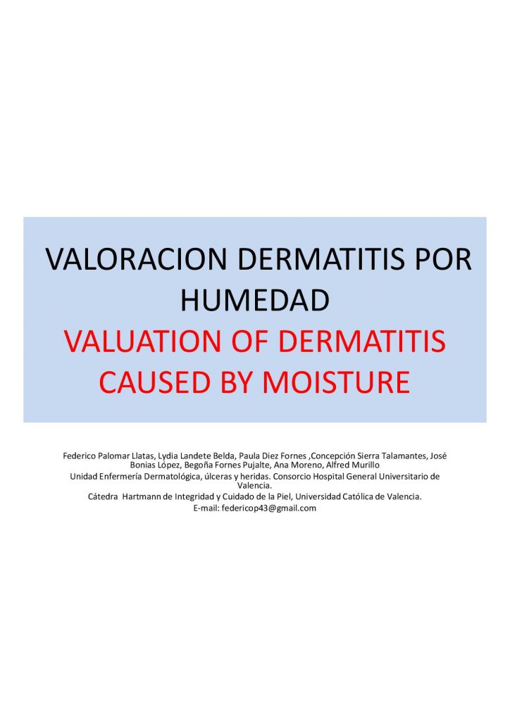 Valoración dermatitis por humedad